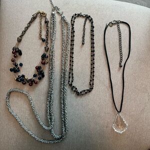 Bundle 4 Chico’s necklaces beaded pendant statement fun!